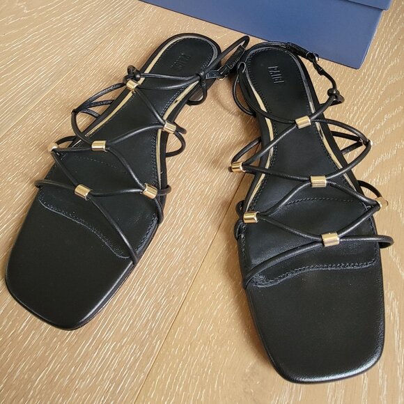 PAIGE Aurora Ankle Strap Sandal Black 7.5 BRAND NEW - Picture 6 of 13